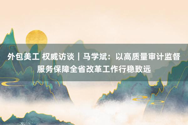 外包美工 权威访谈｜马学斌：以高质量审计监督服务保障全省改革工作行稳致远